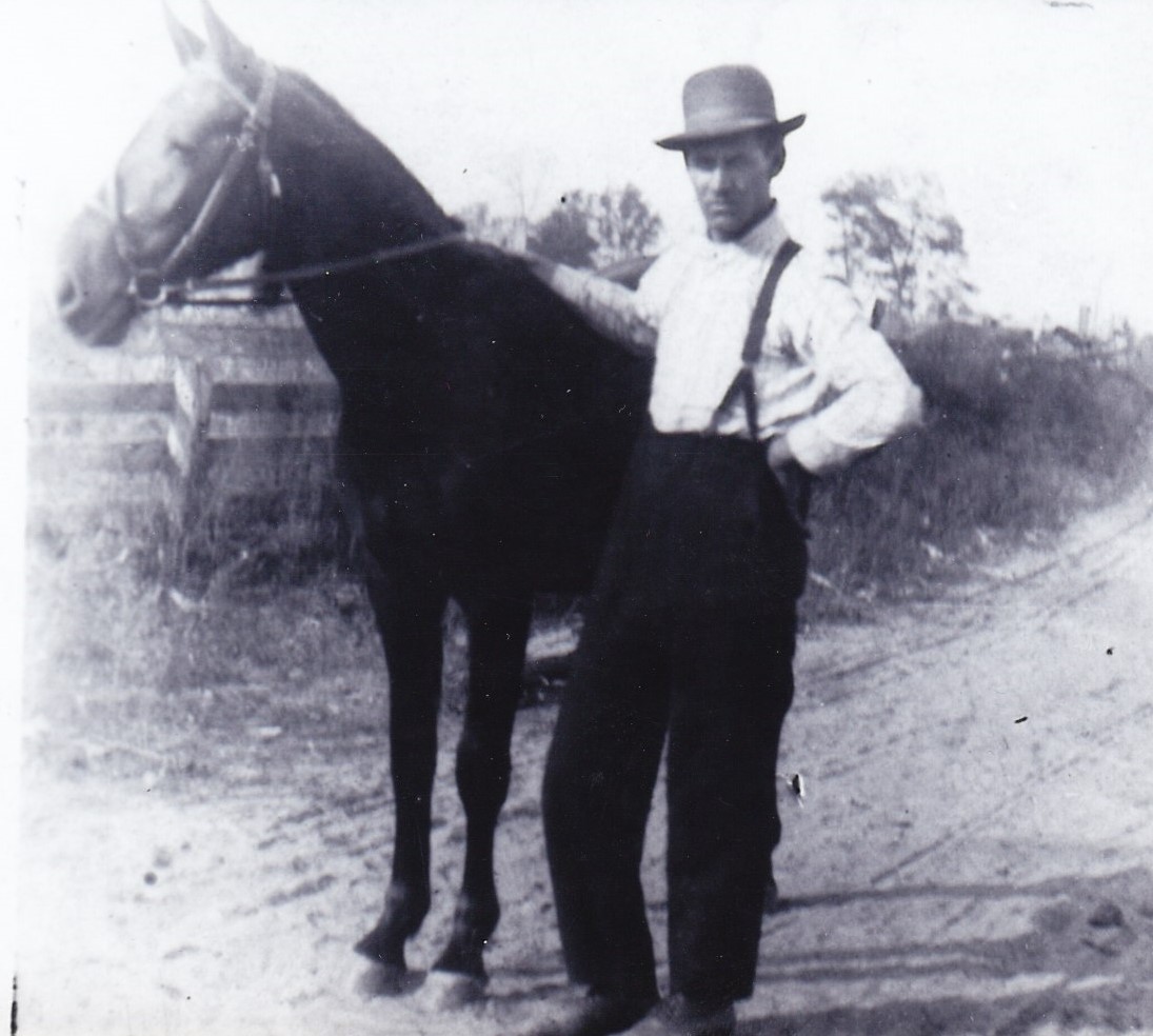 PHOTO: Edward Jackson Cook with horse